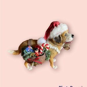 St. Bernard Christmas Figurine.